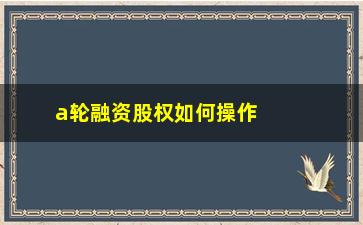 “a轮融资股权如何操作(a轮融资